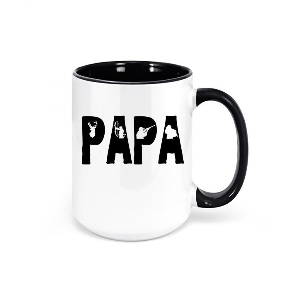 Papa Mug, Papa, Gift For Papa, Hunting Cup For Papa, Hunting And Fishing, Gun Cup, Gift For Grandpa, Gpa Mug, Grandpa Coffee Mug, Outdoors - Chase Me Tees LLC