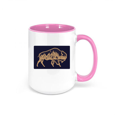Buffalo Coffee Mug, Mountain Buffalo, Mountain Mug, Bison Mug, Bison Coffee Cup, Gift For Him, Birthday Idea, Buffalo Lover, Mountain Lover - Chase Me Tees LLC