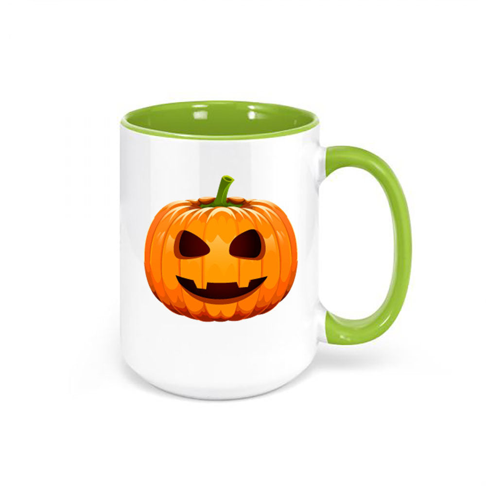 Jack-O'-Lantern Mug, Pumpkin Coffee Mug, Halloween Cup, Pumpkin Cup, Sublimated Mugs, Halloween Decor, Spooky Coffee Cup, Jack-O'-Lantern - Chase Me Tees LLC