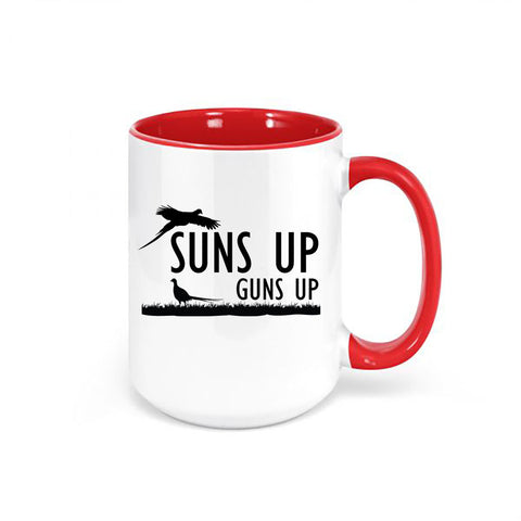 Pheasant Hunting Cup, Suns Up Guns Up, Pheasant Mug, Gift For Hunter, Pheasant Hunter Mug, Gift For Him, Hunting And Fishing, Pheasant Cup - Chase Me Tees LLC