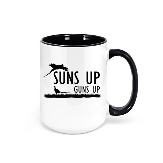 Pheasant Hunting Cup, Suns Up Guns Up, Pheasant Mug, Gift For Hunter, Pheasant Hunter Mug, Gift For Him, Hunting And Fishing, Pheasant Cup - Chase Me Tees LLC