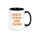 Texas Coffee Mug, Jesus Texas And Tacos, TX Mug, Taco Mug, Gift For Texan, Sublimated Mug, Jesus Mug, Christian Coffee Cup, TX Cup, Texan - Chase Me Tees LLC