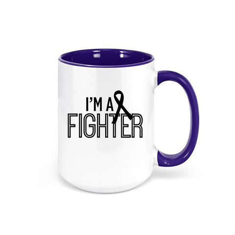 Cancer Awareness Mug, I'm A Fighter, Breast Cancer Mug, I Hate Cancer, Cancer Fighter, Cancer Fighter, Gift For Cancer Patient, Cancer Mug - Chase Me Tees LLC