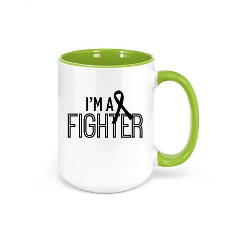 Cancer Awareness Mug, I'm A Fighter, Breast Cancer Mug, I Hate Cancer, Cancer Fighter, Cancer Fighter, Gift For Cancer Patient, Cancer Mug - Chase Me Tees LLC