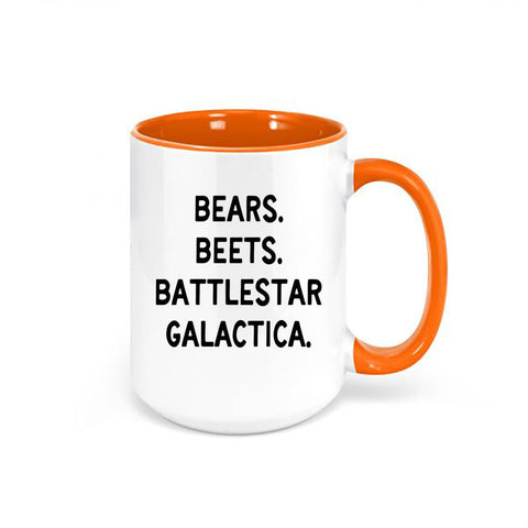 Bears Beats Battlestar Galactica, The Office Mug, Gift For The Office Fan, Funny Coffee Mugs, Sublimated Mug, Gift For Him, The Office Cup - Chase Me Tees LLC