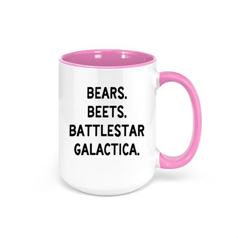 Bears Beats Battlestar Galactica, The Office Mug, Gift For The Office Fan, Funny Coffee Mugs, Sublimated Mug, Gift For Him, The Office Cup - Chase Me Tees LLC