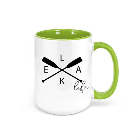 Lake Life Cup, Lake Coffee Mug, Lake Cabin Cup, Cabin Coffee Cup, Lake Life Mug, Gift For Him, Cabin Mug, Lake Lover, Rustic Coffee Mug - Chase Me Tees LLC