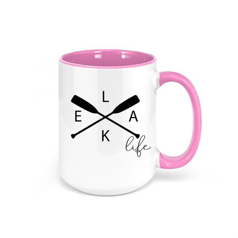 Lake Life Cup, Lake Coffee Mug, Lake Cabin Cup, Cabin Coffee Cup, Lake Life Mug, Gift For Him, Cabin Mug, Lake Lover, Rustic Coffee Mug - Chase Me Tees LLC