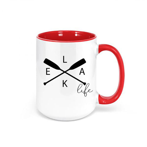 Lake Life Cup, Lake Coffee Mug, Lake Cabin Cup, Cabin Coffee Cup, Lake Life Mug, Gift For Him, Cabin Mug, Lake Lover, Rustic Coffee Mug - Chase Me Tees LLC