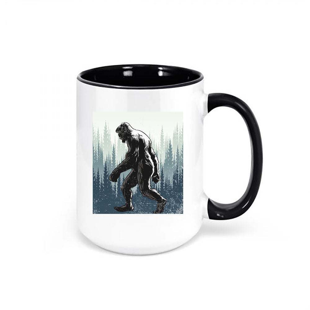 Sasquatch Coffee Mug, Sasquatch Forest, Bigfoot Cup, Bigfoot Coffee Cup, Sasquatch Lover, Sublimated Design, Gift For Him, Bigfoot Gift - Chase Me Tees LLC