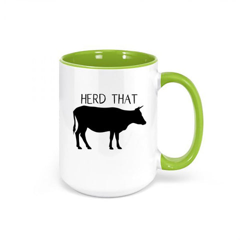 Cow Coffee Cup, Herd That, Cattle Farmer Mug, Gift For Farmer, Herding Cup, Cattle Farmer Gift, Sublimated Design, Cow Mug, Funny Mugs - Chase Me Tees LLC