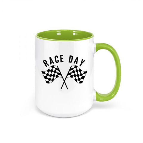 Racing Coffee Mug, Race Day, Motocross Cup, Race Day Mug, Racing Coffee Cup, Motocross Coffee Mug, Gift For Him, Checkered Flag Cup, Flags - Chase Me Tees LLC
