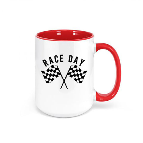 Racing Coffee Mug, Race Day, Motocross Cup, Race Day Mug, Racing Coffee Cup, Motocross Coffee Mug, Gift For Him, Checkered Flag Cup, Flags - Chase Me Tees LLC