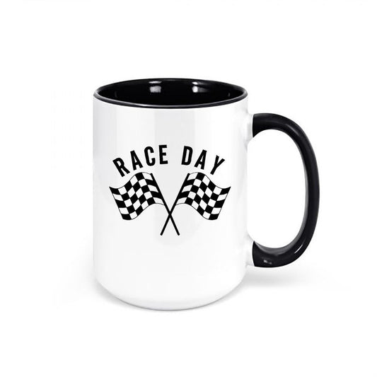 Racing Coffee Mug, Race Day, Motocross Cup, Race Day Mug, Racing Coffee Cup, Motocross Coffee Mug, Gift For Him, Checkered Flag Cup, Flags - Chase Me Tees LLC