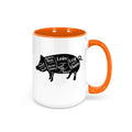 Pig Coffee Cup, Pig Cuts, Pig Coffee Mug, Pig Cup, Pig Farmer, Gift For Pig Farmer, Sublimated Design, Pig Lover, Gift For Him, Swine Farmer - Chase Me Tees LLC