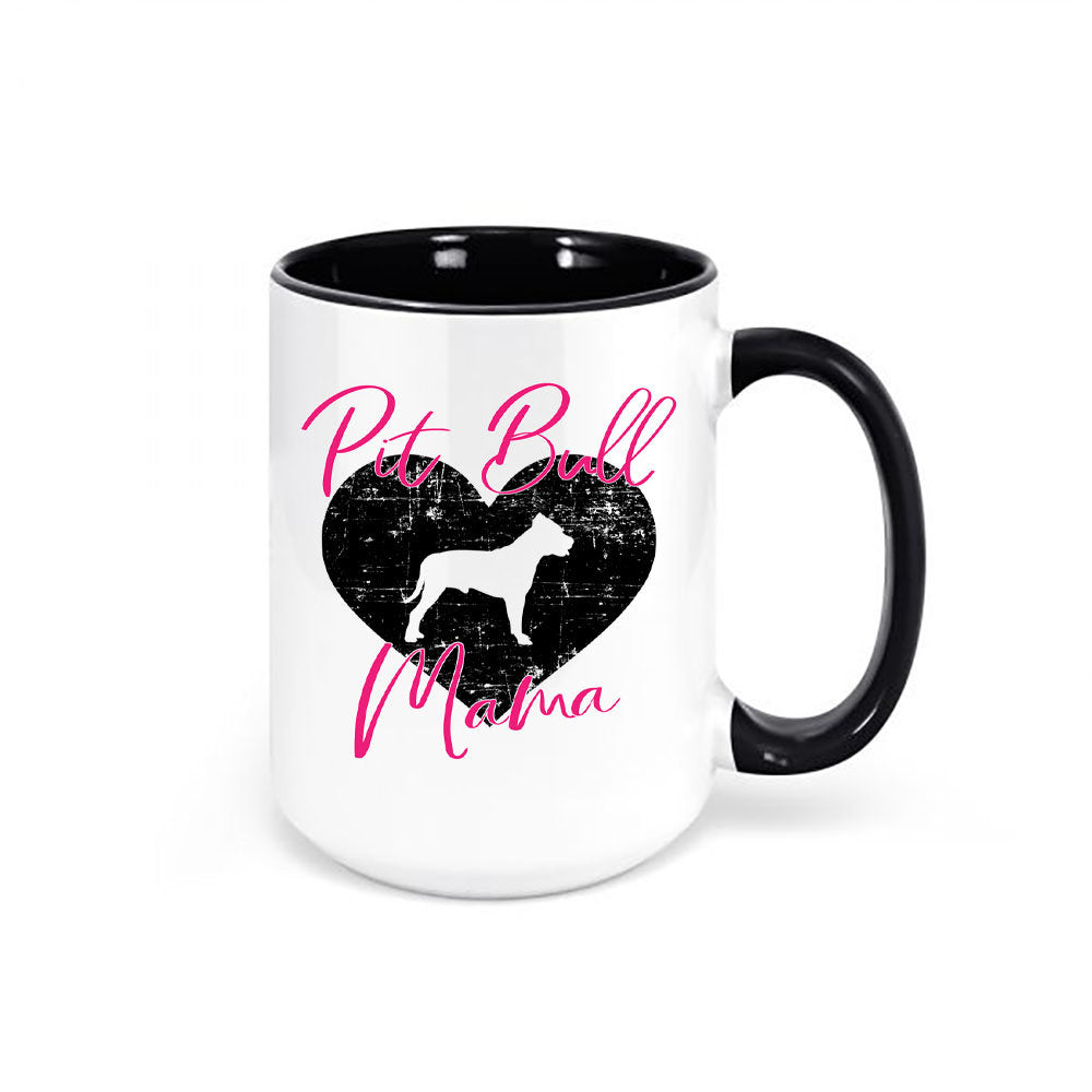 Pit Bull Mug, Pit Bull Mama, Pit Bull Gift, Down Owner, Pit Bull Coffee Mug, Pit Bull Cup, Gift For Her, Mother's Day Gift, Fur Mom, Dog Mom - Chase Me Tees LLC