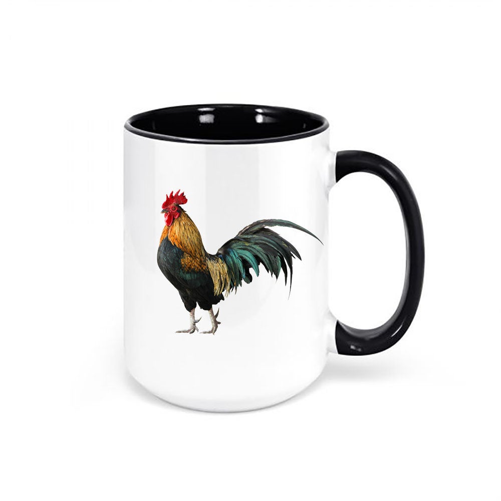 Rooster Coffee Cup, Rooster, Rooster Mug, Chicken Cup, Rooster Lover, Sublimated Design, Mom Gift, Chicken Mug, Gift For Her, Rooster Gift - Chase Me Tees LLC