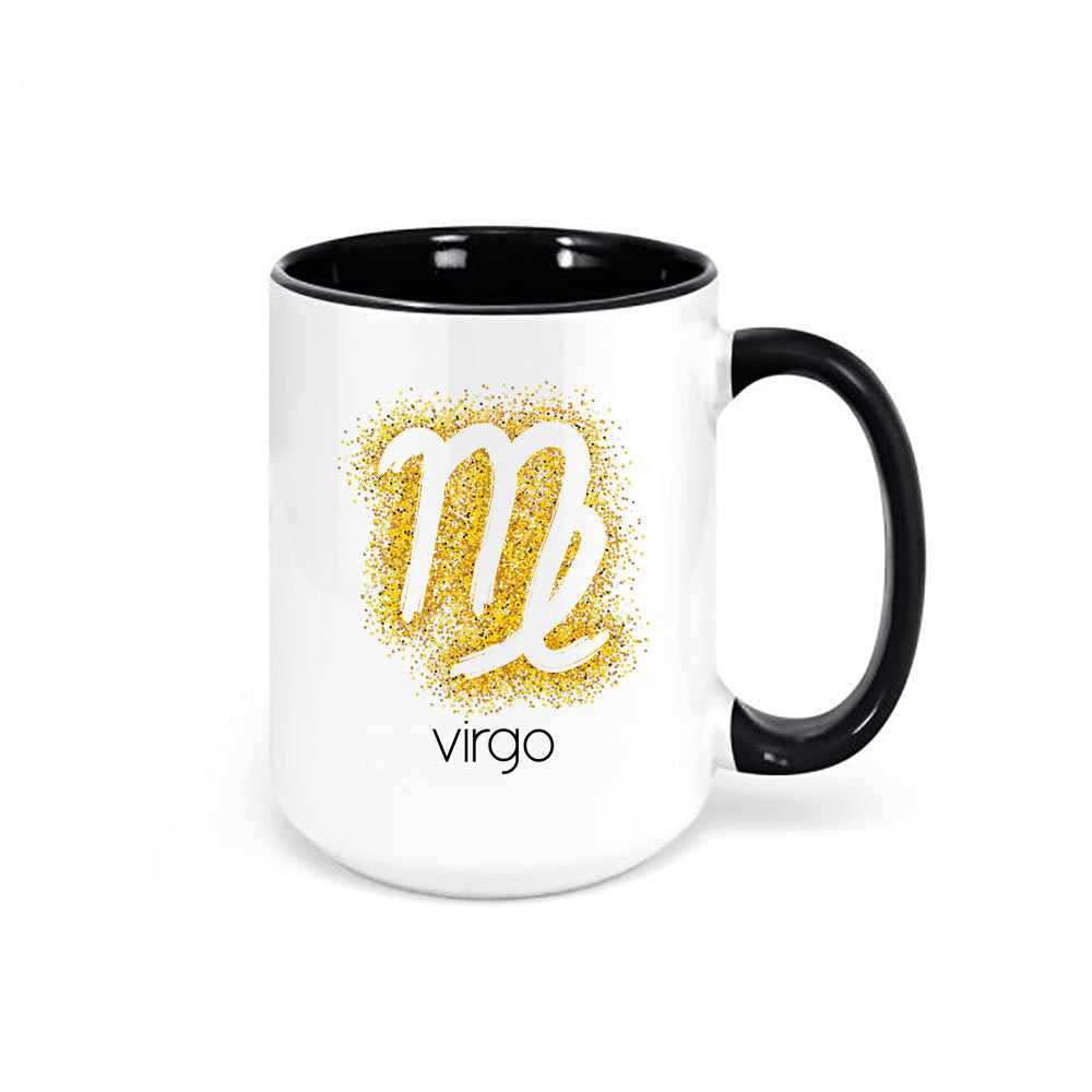 Virgo Coffee Mug, Virgo Glitter, Gift For Virgo, Horoscope Mugs, Zodiac Mug, Astrology Mug, Sublimated Design, Birthday Gift For Virgo - Chase Me Tees LLC