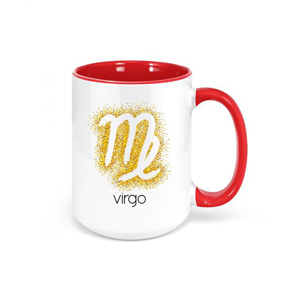 Virgo Coffee Mug, Virgo Glitter, Gift For Virgo, Horoscope Mugs, Zodiac Mug, Astrology Mug, Sublimated Design, Birthday Gift For Virgo - Chase Me Tees LLC