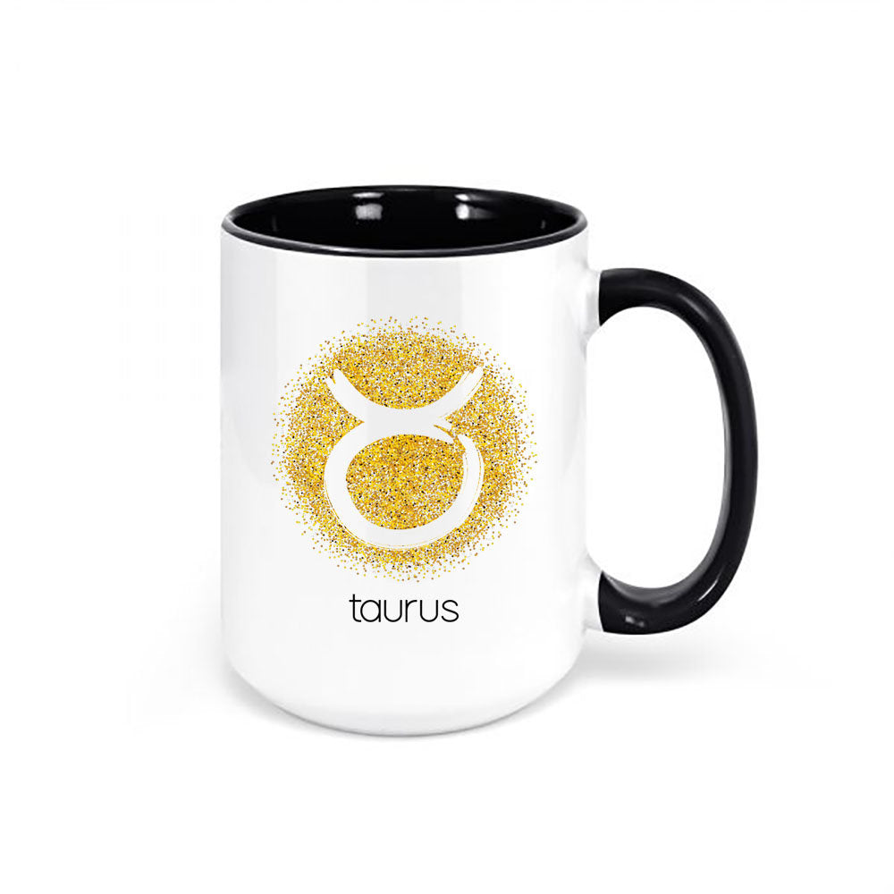 Taurus Coffee Mug, Taurus Glitter, Gift For Taurus, Horoscope Mugs, Zodiac Mug, Astrology Mug, Sublimated Design, Birthday Gift For Taurus - Chase Me Tees LLC