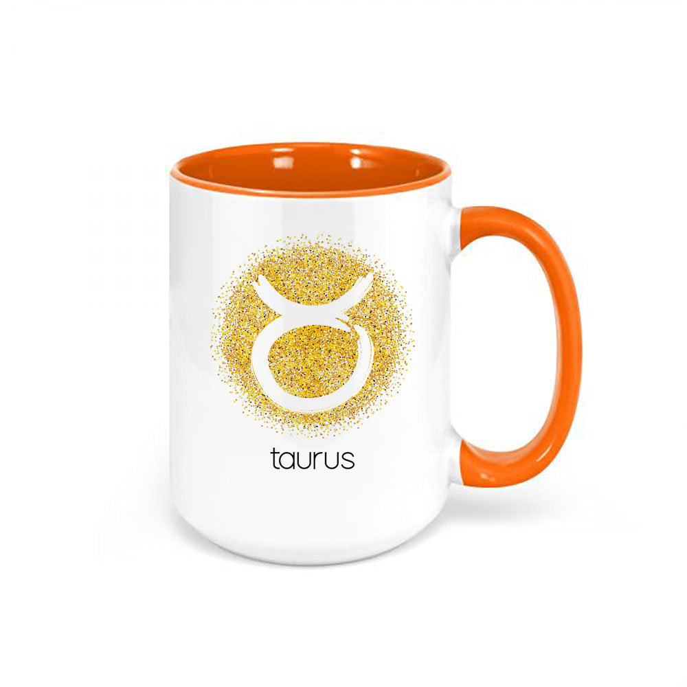 Taurus Coffee Mug, Taurus Glitter, Gift For Taurus, Horoscope Mugs, Zodiac Mug, Astrology Mug, Sublimated Design, Birthday Gift For Taurus - Chase Me Tees LLC