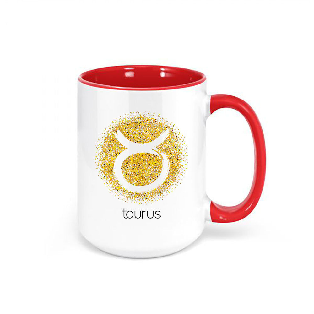 Taurus Coffee Mug, Taurus Glitter, Gift For Taurus, Horoscope Mugs, Zodiac Mug, Astrology Mug, Sublimated Design, Birthday Gift For Taurus - Chase Me Tees LLC