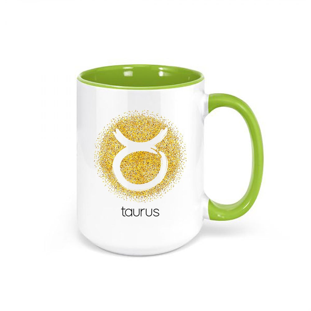 Taurus Coffee Mug, Taurus Glitter, Gift For Taurus, Horoscope Mugs, Zodiac Mug, Astrology Mug, Sublimated Design, Birthday Gift For Taurus - Chase Me Tees LLC