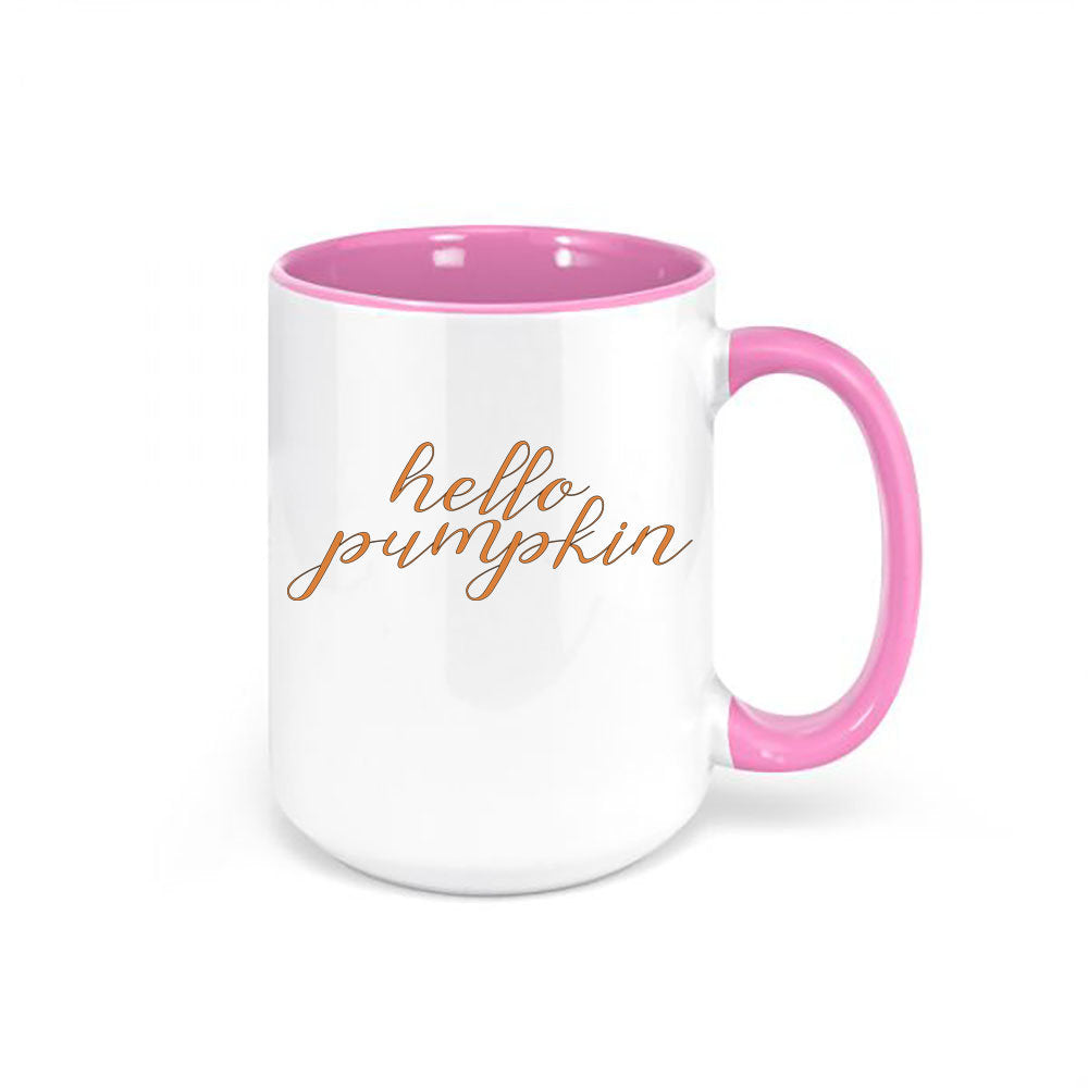 Hello Pumpkin Coffee Mug, Hello Pumpkin, Pumpkin Cup, Halloween Mug, Pumpkin Spice Mug, Gift For Her, Sublimated Design, Pumpkin Mug - Chase Me Tees LLC