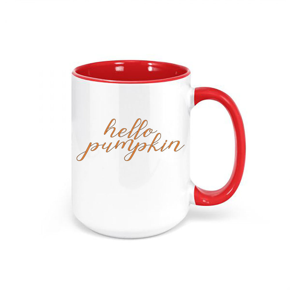 Hello Pumpkin Coffee Mug, Hello Pumpkin, Pumpkin Cup, Halloween Mug, Pumpkin Spice Mug, Gift For Her, Sublimated Design, Pumpkin Mug - Chase Me Tees LLC