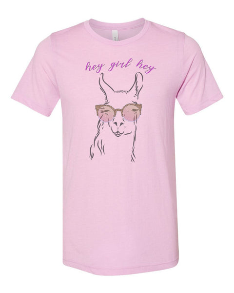 Hey Girl Hey Shirt, Llama Shirt, Hey Girl Hey Llama, Unisex Fit, Gift For Her, Llama Lover, Sublimated Design, Llama Gift, Funny Tees - Chase Me Tees LLC