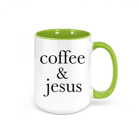 Coffee And Jesus, Christian Mugs, Religious Mug, Coffee And Jesus Mug, Sublimated Design, Gift For Her, Coffee Gift, Jesus Gift, Trendy Mugs - Chase Me Tees LLC