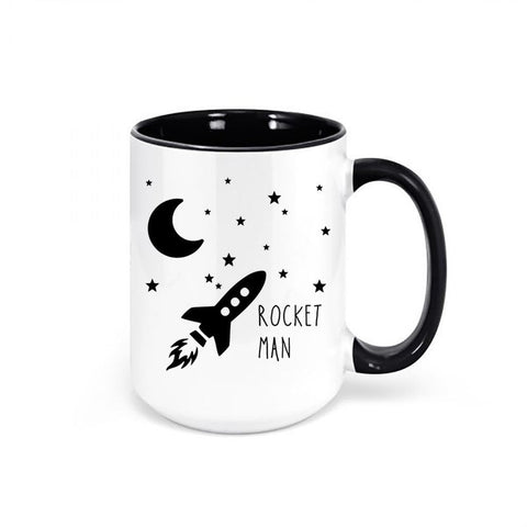 Rocket Man, Rocket Man Mug, Space Gift, Rocket Ship, Coffee Gift, Space Mug, Science Gift, Rocket Man Coffee Cup, Gift For Him, Rocket Ship - Chase Me Tees LLC