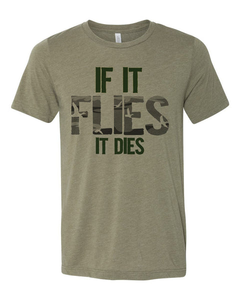 Duck Hunting Shirt, If It Flies It Dies Ghost Camo, Duck Hunting Apparel, Men's Hunting T, Duck Hunting T-Shirt, Adult Hunting Tee, Ducks - Chase Me Tees LLC