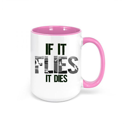 Duck Hunting Mug, If It Flies It Dies Ghost Camo, Waterfowl Coffee Cup, Duck Hunting Gift, Ducks, Waterfowl Hunting, Gift For Duck Hunter - Chase Me Tees LLC