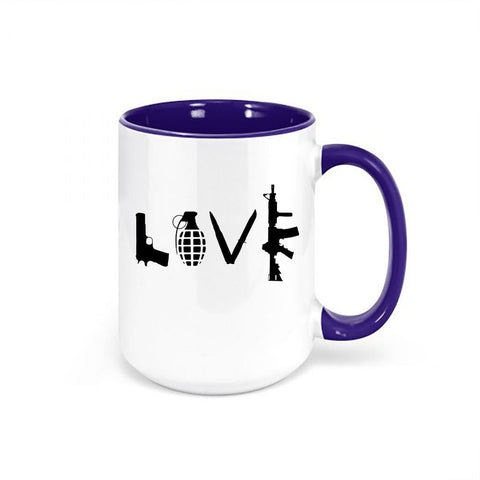 Gun Mug, Gun Gift, Gun Lover, Love Gun, Gift For Him, Sublimated Design, Gift For Gun Lover, Dad Coffee Mug, 2nd Amendment Mug, Grandma Gift - Chase Me Tees LLC