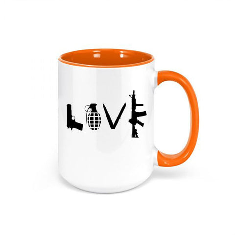 Gun Mug, Gun Gift, Gun Lover, Love Gun, Gift For Him, Sublimated Design, Gift For Gun Lover, Dad Coffee Mug, 2nd Amendment Mug, Grandma Gift - Chase Me Tees LLC