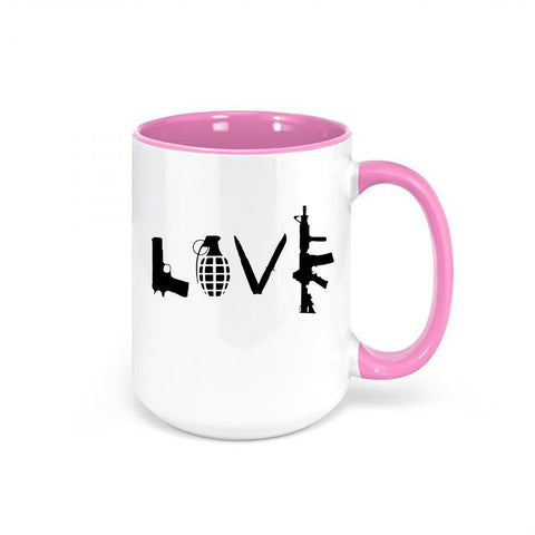 Gun Mug, Gun Gift, Gun Lover, Love Gun, Gift For Him, Sublimated Design, Gift For Gun Lover, Dad Coffee Mug, 2nd Amendment Mug, Grandma Gift - Chase Me Tees LLC