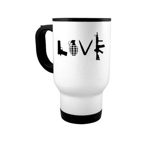 Gun Mug, Gun Gift, Gun Lover, Love Gun, Gift For Him, Sublimated Design, Gift For Gun Lover, Dad Coffee Mug, 2nd Amendment Mug, Grandma Gift - Chase Me Tees LLC
