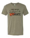Karate Shirt, Thinking About Karate, Martial Arts Shirt, Karate Gift, Black Belt Shirt, Funny Shirts, Gift For Him, Martial Arts Gift - Chase Me Tees LLC