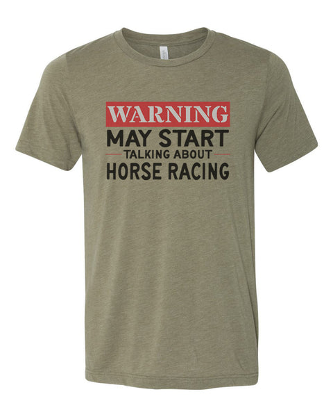 Horse Racing Shirt, Thinking About Horse Racing, Equestrian Shirt, Horse Shirt, Unisex Fit, Horse Gift, Equestrian Gift, Horses, Horseback - Chase Me Tees LLC