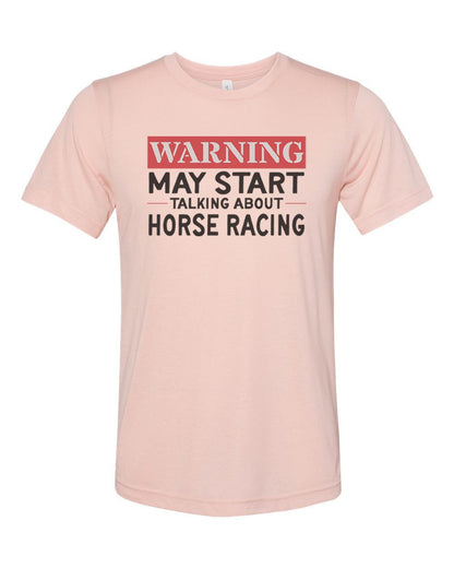 Horse Racing Shirt, Thinking About Horse Racing, Equestrian Shirt, Horse Shirt, Unisex Fit, Horse Gift, Equestrian Gift, Horses, Horseback - Chase Me Tees LLC