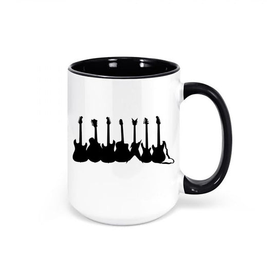 Guitar Mug, Guitars, Guitarist Mug, Gift For Musician, Guitar Gift, Sublimated Design, Dishwasher Safe, Guitarist Coffee Mug, Rock N Roll - Chase Me Tees LLC