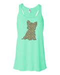 Yorkie Tank Top, Leopard Yorkshire, Racerback, Gift For Her, Leopard Tank, Yorkie Gift, Yorkie Owner, Yorkshire Lover, Workout Top, Gym Tank - Chase Me Tees LLC