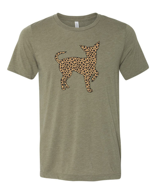 Chihuahua Shirt, Leopard Chihuahua, Unisex Fit, Super Soft Shirt, Chihuahua Gift, Sublimated Deisgn, Chihuahua Owner, Dog Mom Shirt, Dog Tee - Chase Me Tees LLC