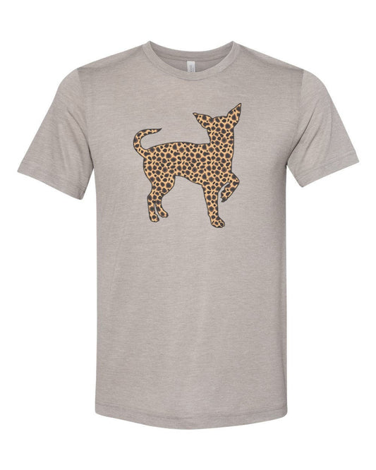 Chihuahua Shirt, Leopard Chihuahua, Unisex Fit, Super Soft Shirt, Chihuahua Gift, Sublimated Deisgn, Chihuahua Owner, Dog Mom Shirt, Dog Tee - Chase Me Tees LLC