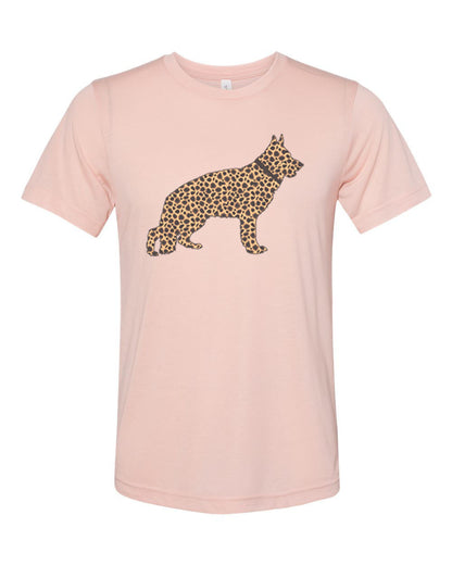 German Shepherd Shirt, Leopard German Shepherd, German Shepherd Tshirt, Dog Mom Shirt, Gift For Her, K-9 Shirt, Unisex Fit, German Shepherd - Chase Me Tees LLC