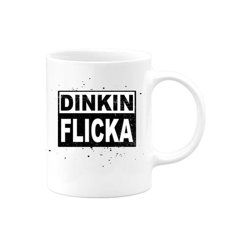 Funny Coffee Mugs, Dinkin Flicka, Michael Scott Mug, Gift For Him, The Office Coffee Mug, The Office Gift, Gift For Her, Coffee Gift - Chase Me Tees LLC