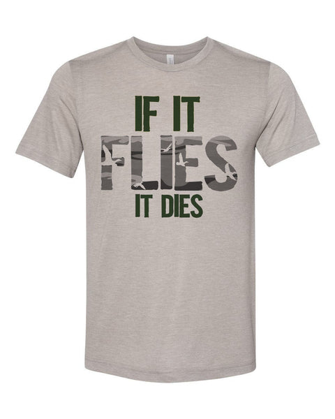 Duck Hunting Shirt, If It Flies It Dies Ghost Camo, Duck Hunting Apparel, Men's Hunting T, Duck Hunting T-Shirt, Adult Hunting Tee, Ducks - Chase Me Tees LLC