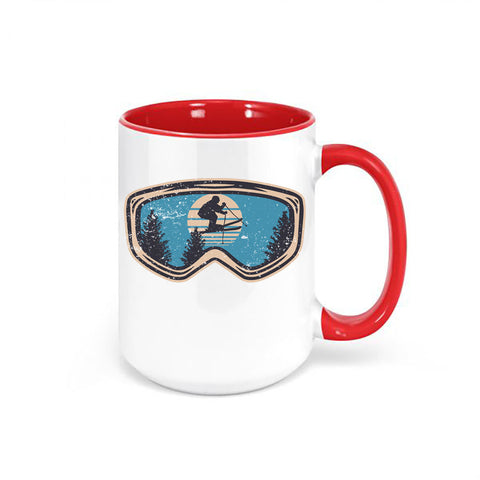 Skiing Coffee Mug, Ski Goggles, Ski Mug, Gift For Skier, Skiing Cup, Gift For Him, Skier Coffee Mug, Skiing Goggles, Mountain Mug, Ski Cup - Chase Me Tees LLC