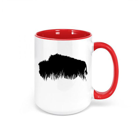 Buffalo Mug, Grass Buffalo, Bison Mug, Coffee Gift, Buffalo Coffee Cup, Bison Cup, Buffalo Gift, Birthday, Gift For Him, Buffalo Lover - Chase Me Tees LLC